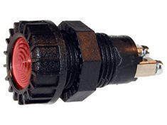 VARNINGSLAMPA RÖD, PLAST, 12V DC