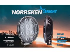 Norrsken BRIGHT 7" LED Extraljus med positionsljus