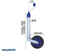 Stödhjul Ø48mm Plastfälg