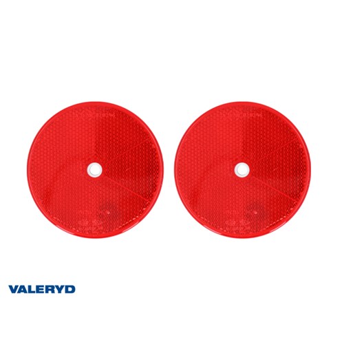 Rund reflex 80 mm Röd