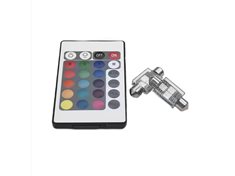 36mm Spollampa Remote 12V  RGB