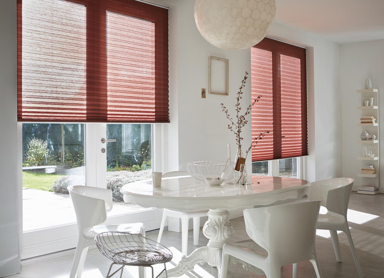 Plissegardiner showroom Luxaflex Göteborg