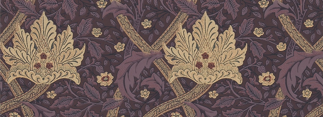 Burgundy tapet - Windrush - Från William Morris
