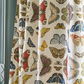 John Derian Mirrored Butterflies Parchment Tyg