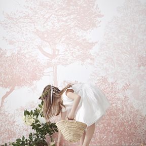 Sian Zeng Hua Trees Mural Pink