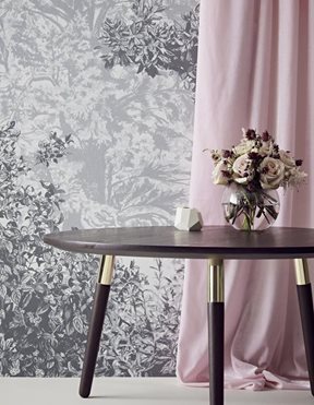 Sian Zeng Hua Trees Mural Grey