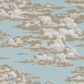 Sanderson Silvi Clouds - English Blue Tapet