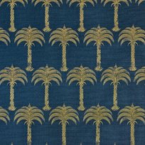 Barneby Gates Marrakech Palm Midnight Blue Tyg