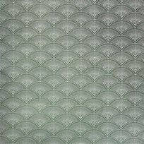 Cole & Son Feather fan, Cream on Olive Green
