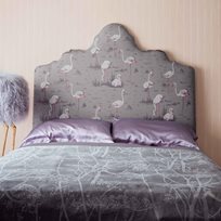 Cole & Son Flamingos, White & Fuchsia on Taupe
