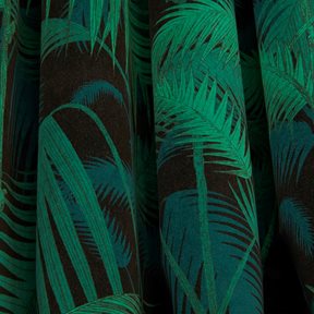 Cole & Son Palm Jungle, Viridian & Petrol on Black