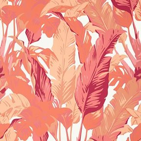 Thibaut Travelers Palm Pink and coral Tapet