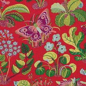 Josef Frank Exotic Butterfly, Red