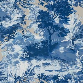Thibaut Lincoln Toile Blue and flax