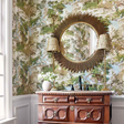 Thibaut Lincoln Toile Green and Beige Tapet