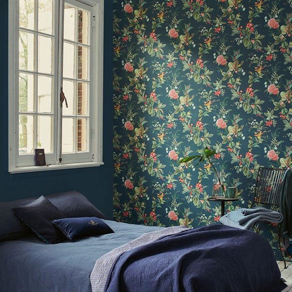 Pip Studio Floris, Dark blue Tapet