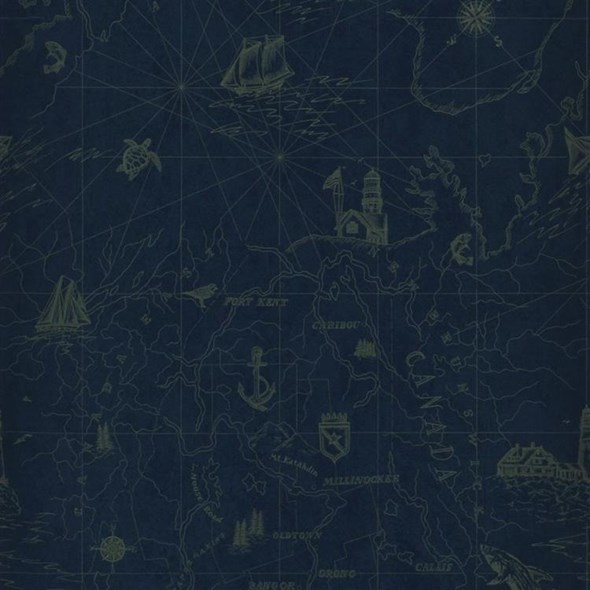 Ralph Lauren Searsport Map Tapet