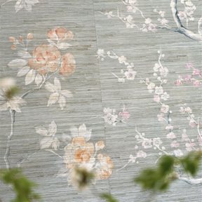Designers Guild Manohari Grasscloth Blossom Tapet