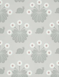 Little Greene Burges Snail, Silver
