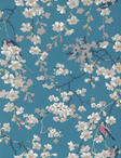 Little Greene Massingberd Blossom, Deep Blue Tapet