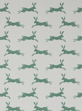 Jane Churchill March Hare, Green Tapet
