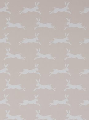 Jane Churchill March Hare, Soft Pink Tapet
