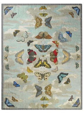 John Derian Mirrored Butterflies Pläd