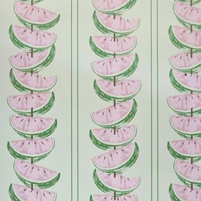 Barneby Gates Watermelon Pink Green Tapet