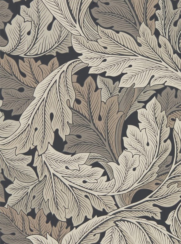 William Morris & Co Acanthus Charcoal/Grey Tapet