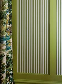Sanderson Pinetum Stripe, Sap Green Tapet