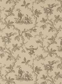 Colefax & Fowler Toile Chinoise, Charcoal Tapet