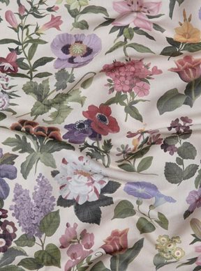 House of Hackney Floralia Cotton Linen, Ecru Tyg