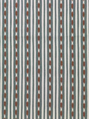 Helene Blanche Eivor's Stripe Linen, Teal Tyg