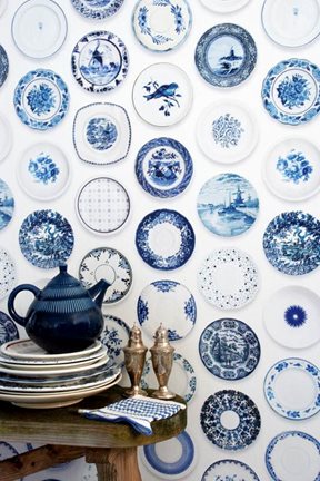 Studio Ditte Porcelain Blue plates Tapet