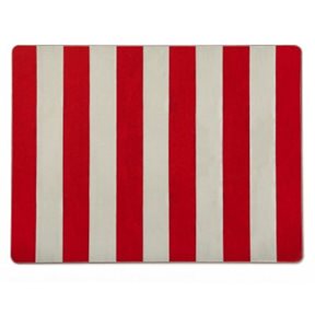 Polka stripe red and white Bordstabletter
