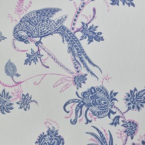 Barneby Gates Vintage Bird trail Blue Pink Tapet