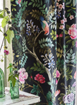 Designers Guild Porcelaine de Chine Velours, Noir Tyg