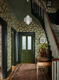 Little Greene Aderyn, Olive Colour Tapet