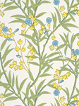 Little Greene Bamboo Floral, Blue Verditer Tapet