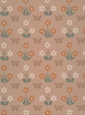 Little Greene Burges Butterfly, Masquerade Tapet