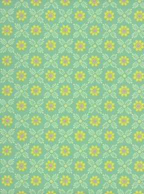 Little Greene Ditsy Block, Green Verditer Tapet