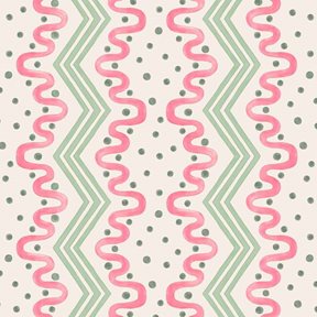 Ottoline Madame Ziggle, Pink & Green Tapet