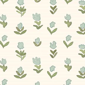 Ottoline Little Wild Tulips, Misty Green Tapet