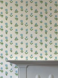 Ottoline Little Wild Tulips, Light Blue Tapet