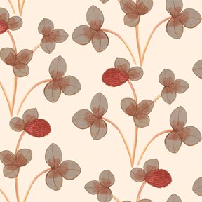 Ottoline Chintz Constance, Ochre Red Tapet