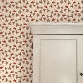 Ottoline Chintz Constance, Ochre Red Tapet