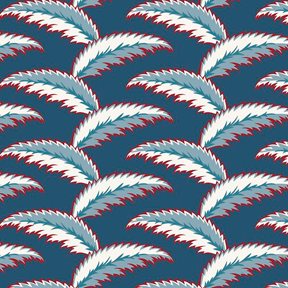 Ottoline Persian Palm, Blue & Red Tapet