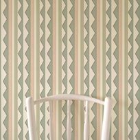 Ottoline Bloomsbury Stripes, Soft Sage Green Tapet