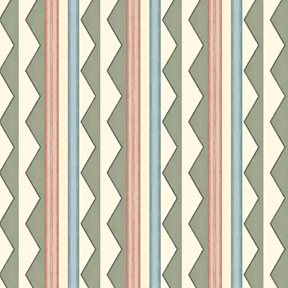 Ottoline Bloomsbury Stripes, Autumn Green Tapet