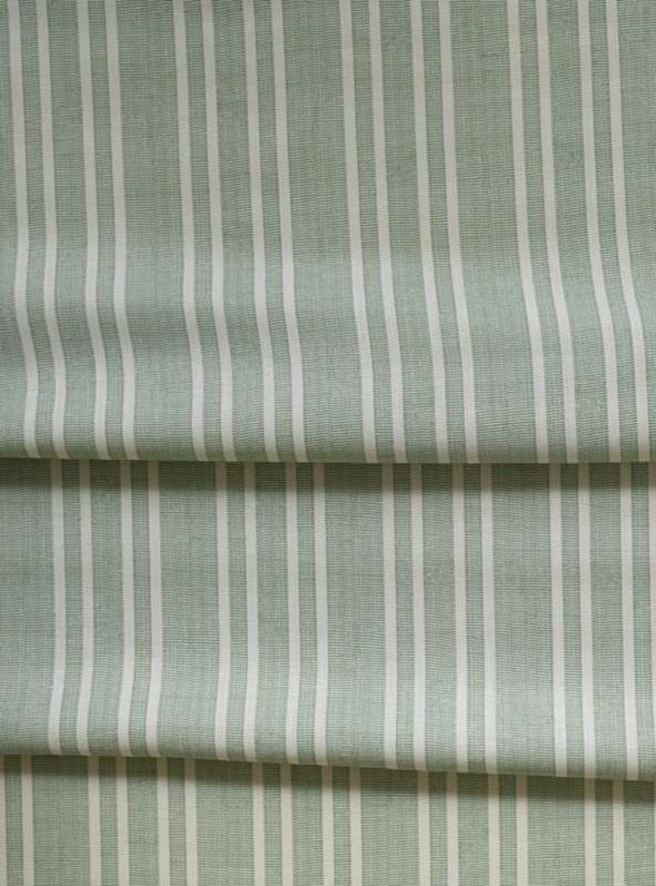 Helene Blanche Needlepoint Stripe, Green Earth Tyg